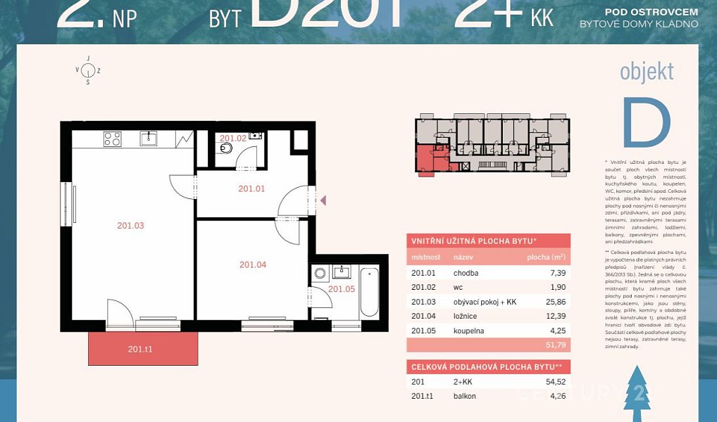 Pronájem bytu 2+kk 54 m², Kladno – náhled fotky 19