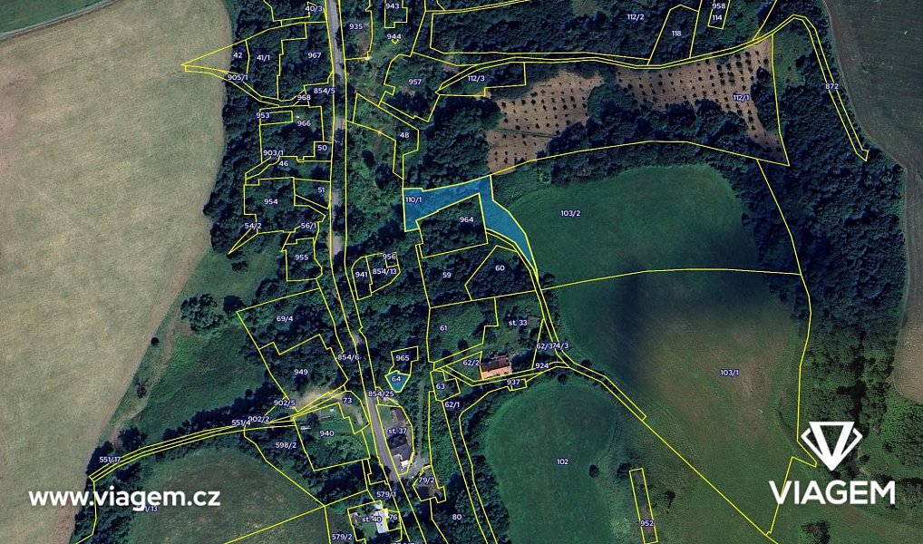 Prodej stavebního pozemku 3 164 m², Dvorce – náhled fotky 4