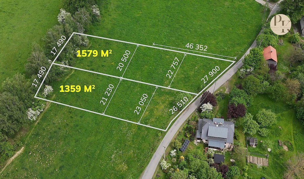 Prodej stavebního pozemku 1 359 m², Bocanovice – náhled fotky 2