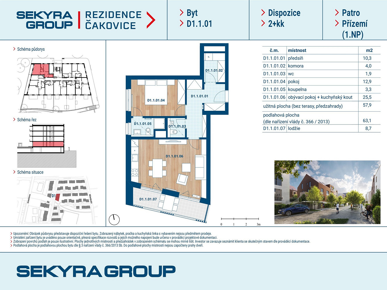 Prodej bytu 2+kk 58 m² – fotografie 2