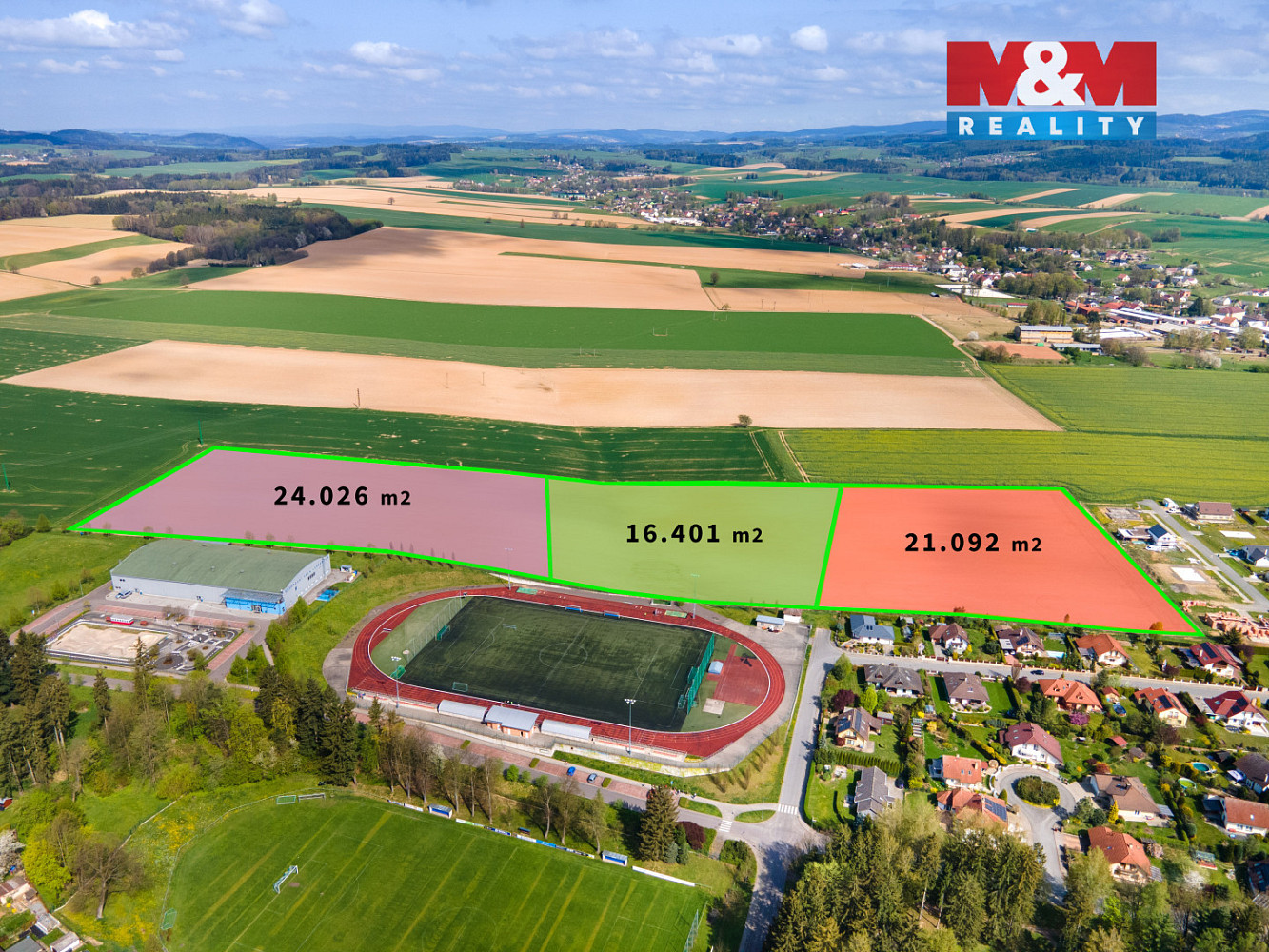 Prodej stavebního pozemku 61 519 m² – pohled 2