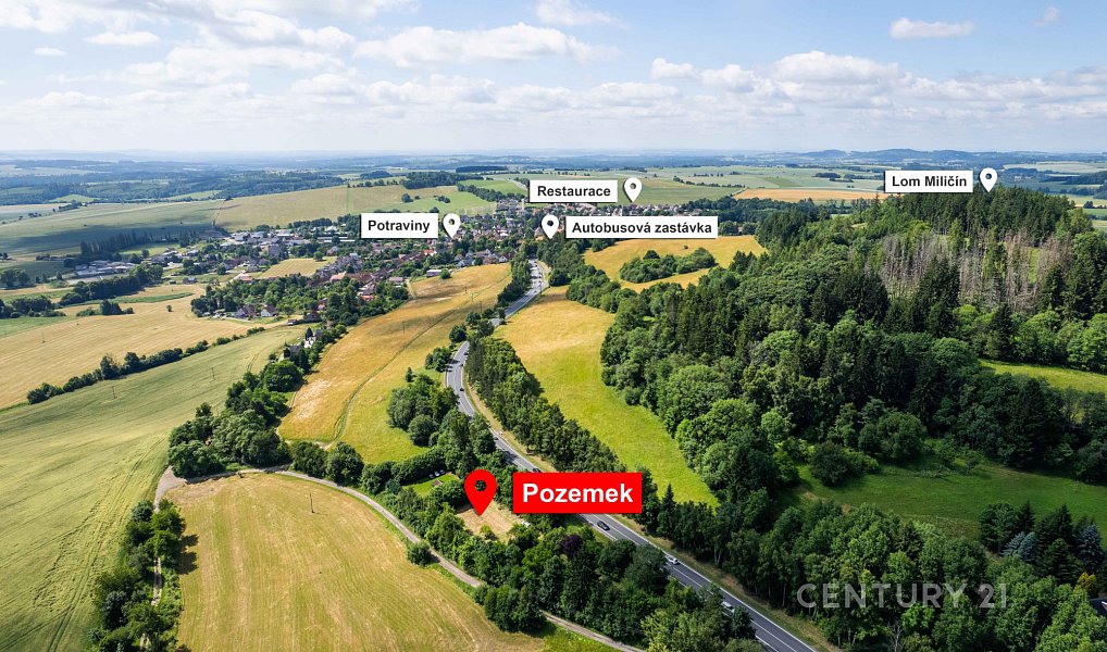 Prodej komerčního pozemku 2 355 m², Miličín – náhled fotky 4