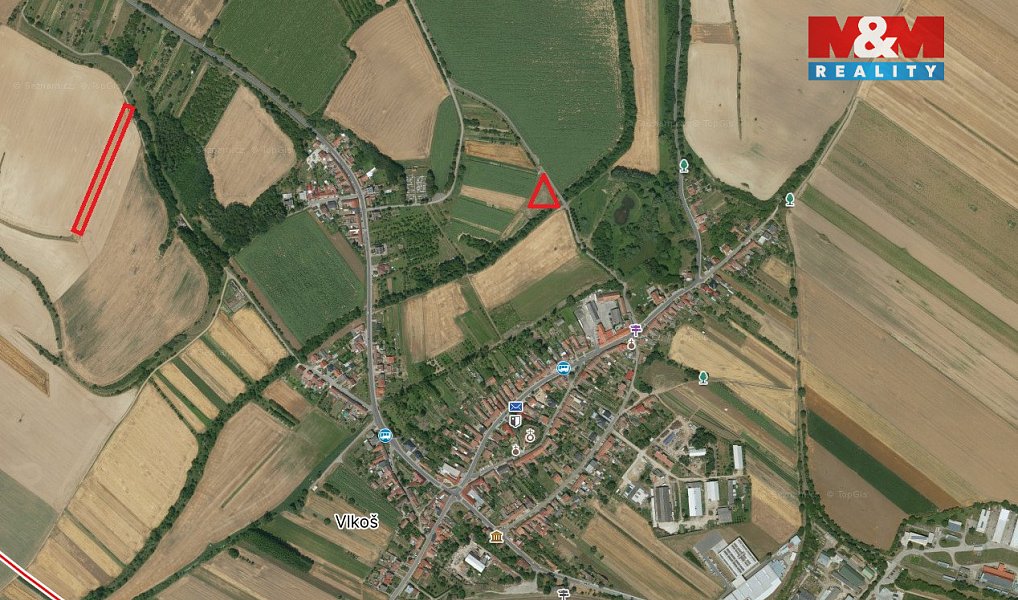 Prodej pole 3 968 m², Vlkoš – náhled fotky 2