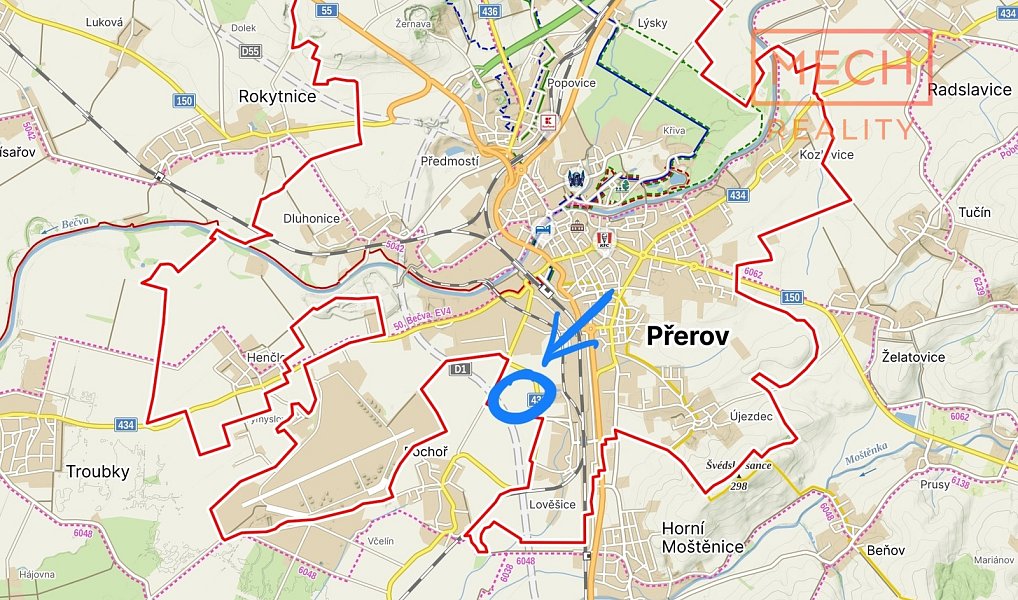 Prodej komerčního pozemku 4 850 m², Přerov – náhled fotky 3