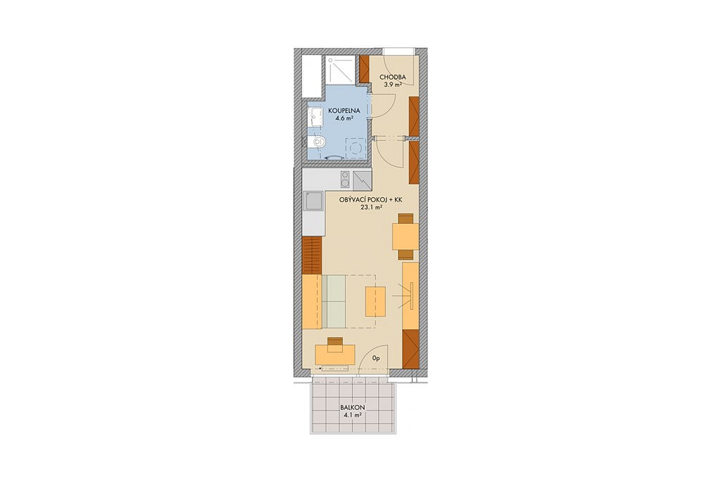 Prodej bytu 1+kk 33 m² – fotografie 5