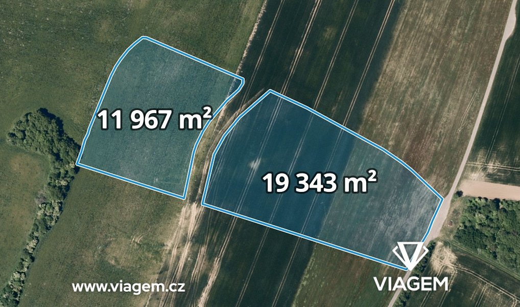 Prodej pole 1 490 m², Šarovy – fotka 1 z 5