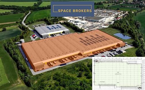 Pronájem skladovacích prostor 4 300 m², Lužec nad Vltavou, okres Mělník
