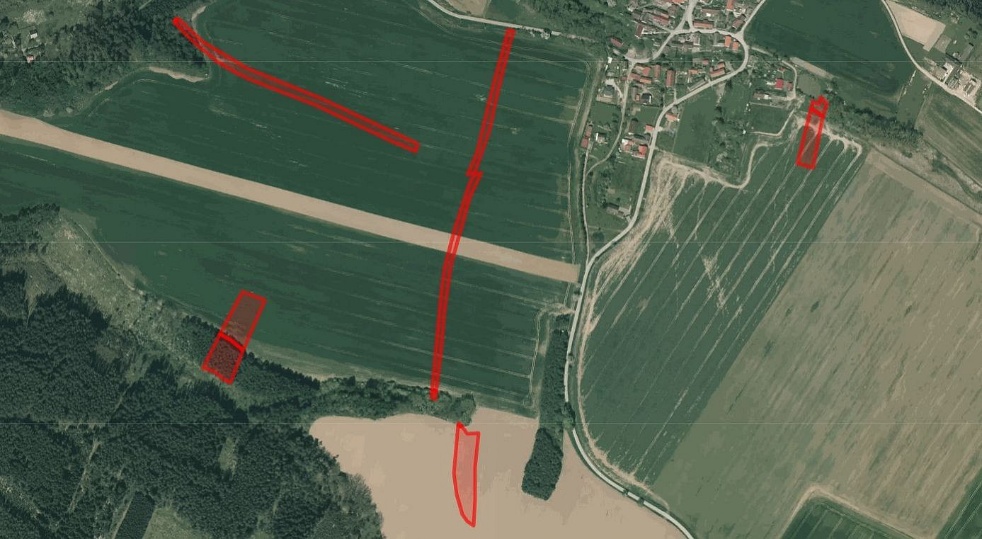 Prodej pole 33 894 m² – pohled 2