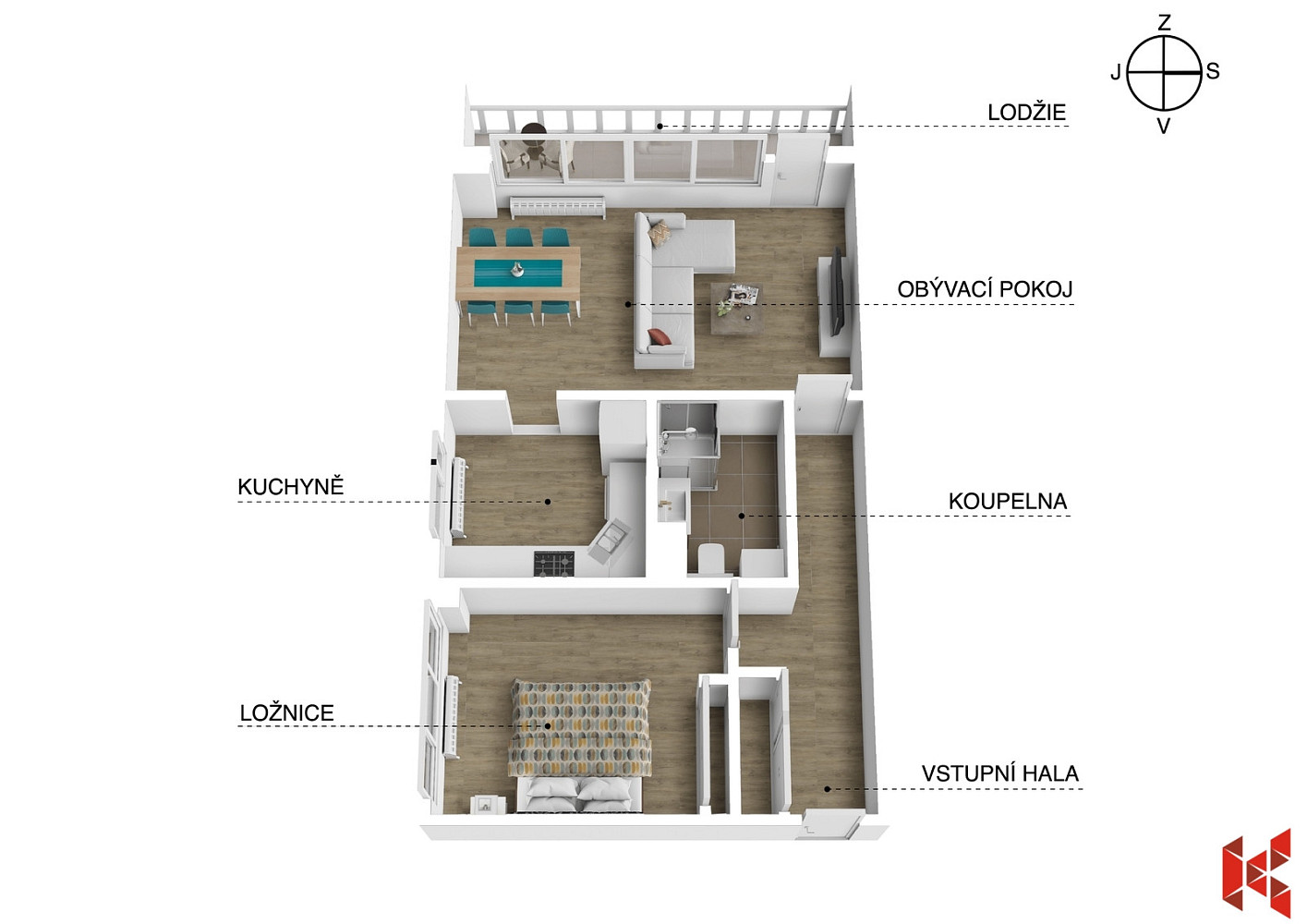 Prodej bytu 2+1 54 m² — photo 3