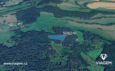 Prodej lesa 1 129 m², Volyně, okres Strakonice
