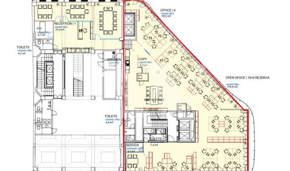 Pronájem kanceláře 353 m², Praha – náhled fotky 8