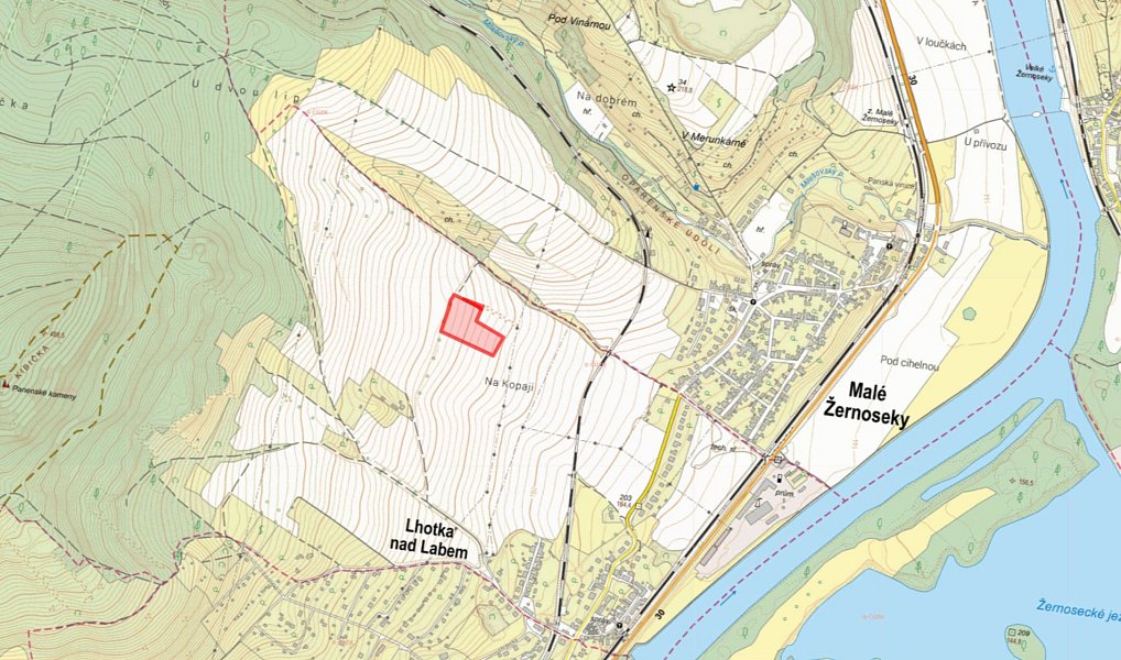 Prodej pole 4 697 m², Lhotka nad Labem – náhled fotky 2