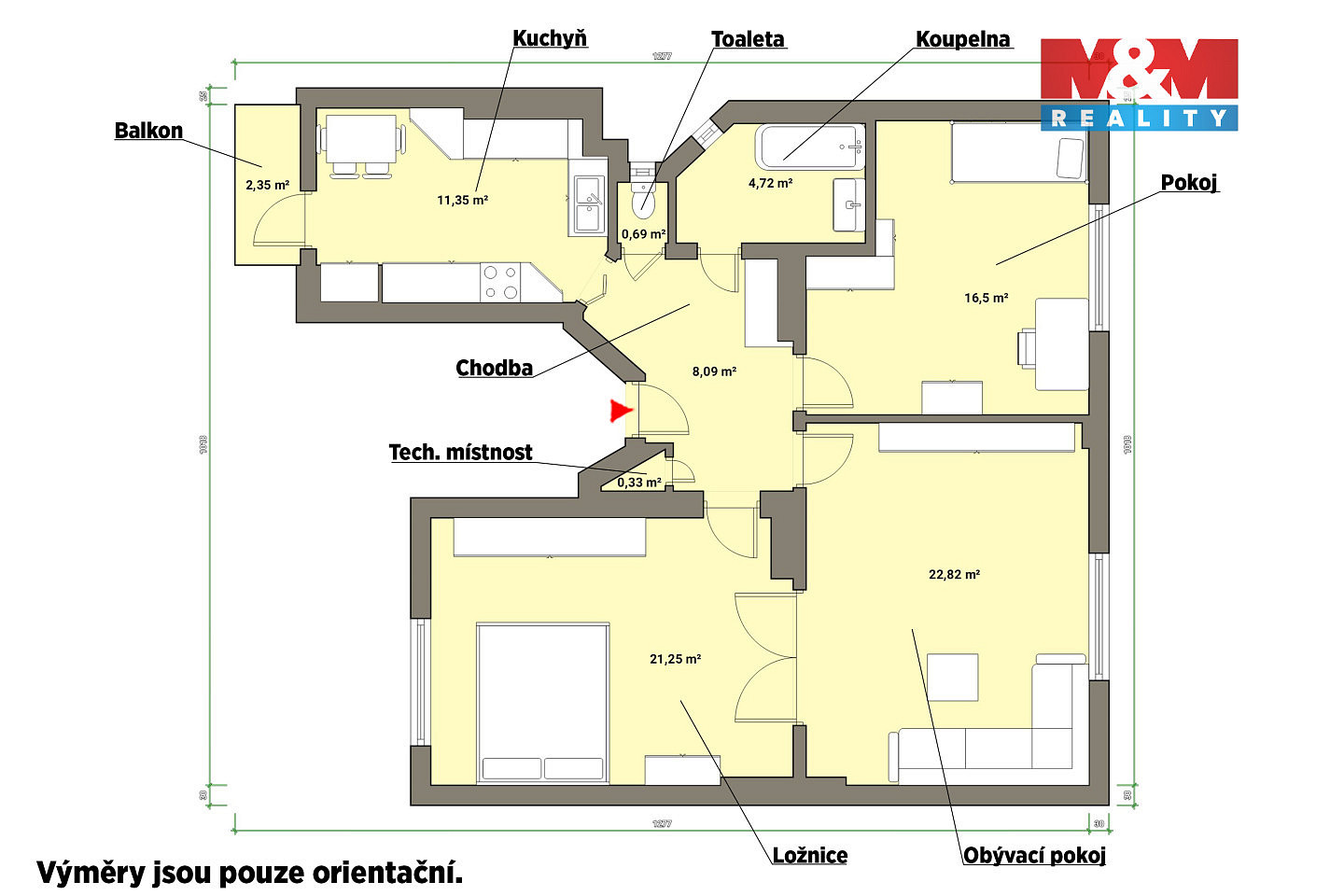 Prodej bytu 3+1 86 m² – fotografie 4
