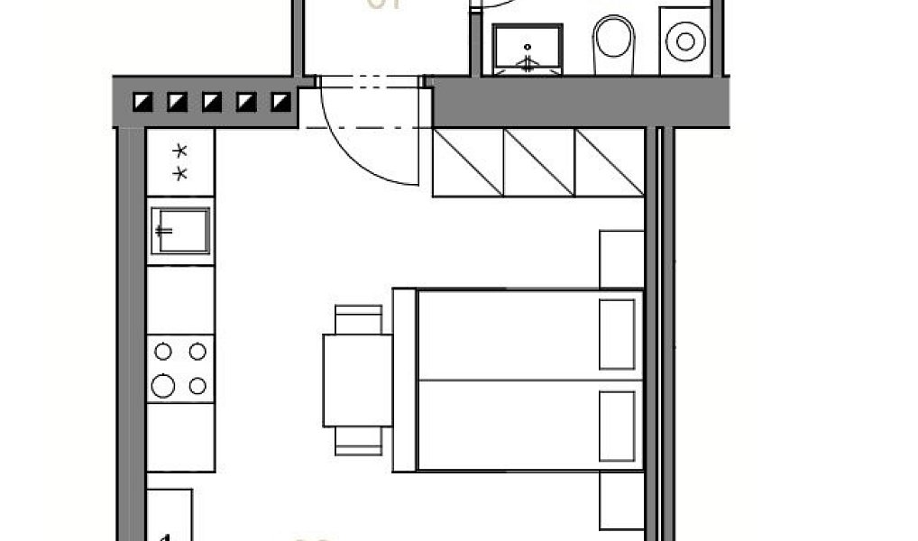 Pronájem bytu 1+kk 37 m², Praha – náhled fotky 11