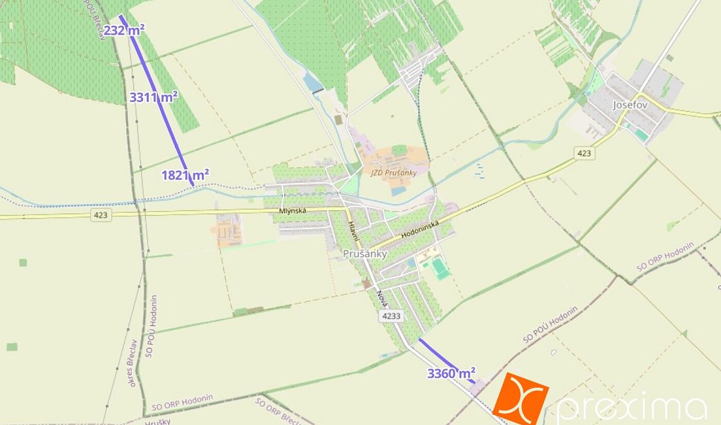 Prodej pole 867 m², Prušánky – náhled fotky 2