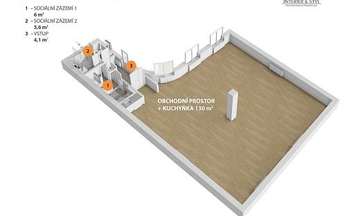 Pronájem kanceláře 12 m², Oblouková, Praha 10 - Vršovice, okres Praha