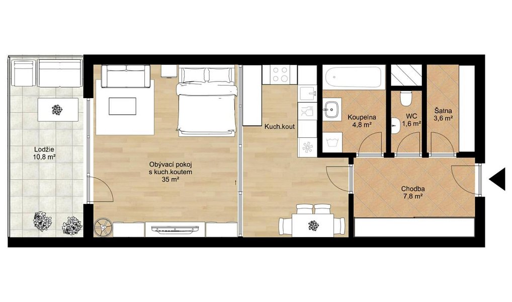 Pronájem bytu 1+1 53 m², Praha – náhled fotky 20