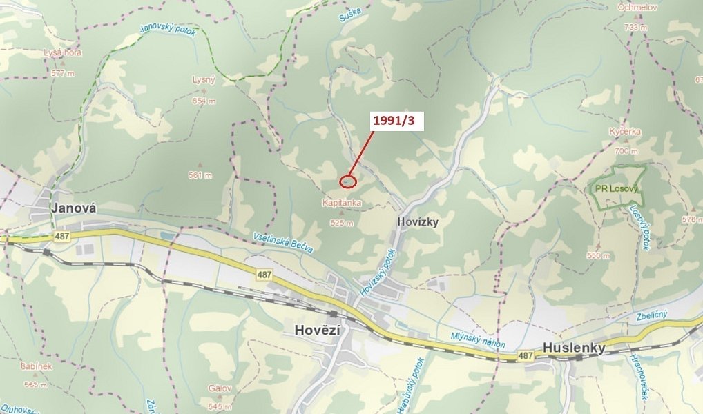 Dražba lesa, 115 m², Vsetín, Hovězí
