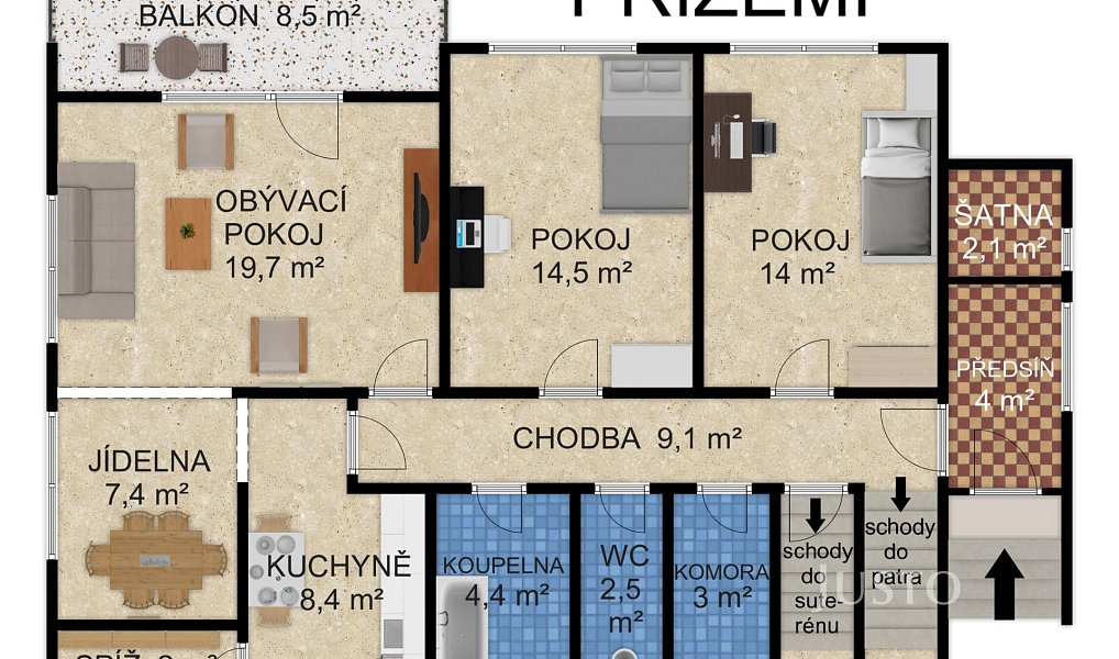 Prodej domu 296 m² s pozemkem 853 m², Strakonice – náhled fotky 23