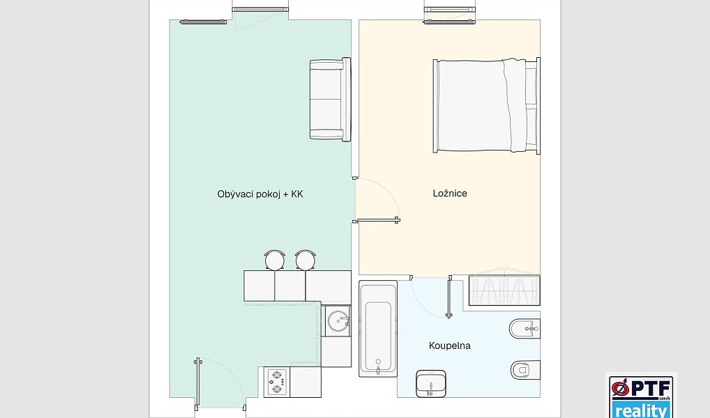 Pronájem bytu 2+kk 52 m², Plzeň – náhled fotky 11
