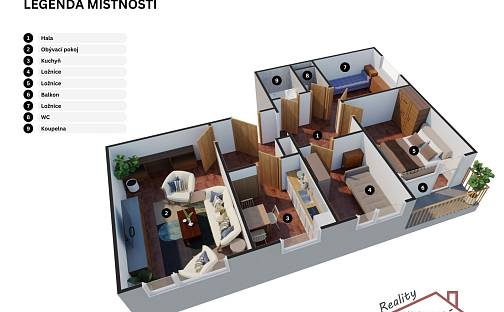 Prodej bytu 4+1 68 m², Chobotská, Brandýs nad Labem-Stará Boleslav - Brandýs nad Labem, okres Praha-východ