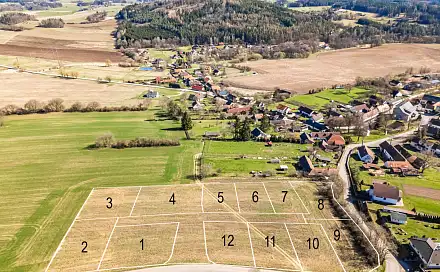 Prodej stavebního pozemku 602 m², Kovářov - Zahořany, okres Písek