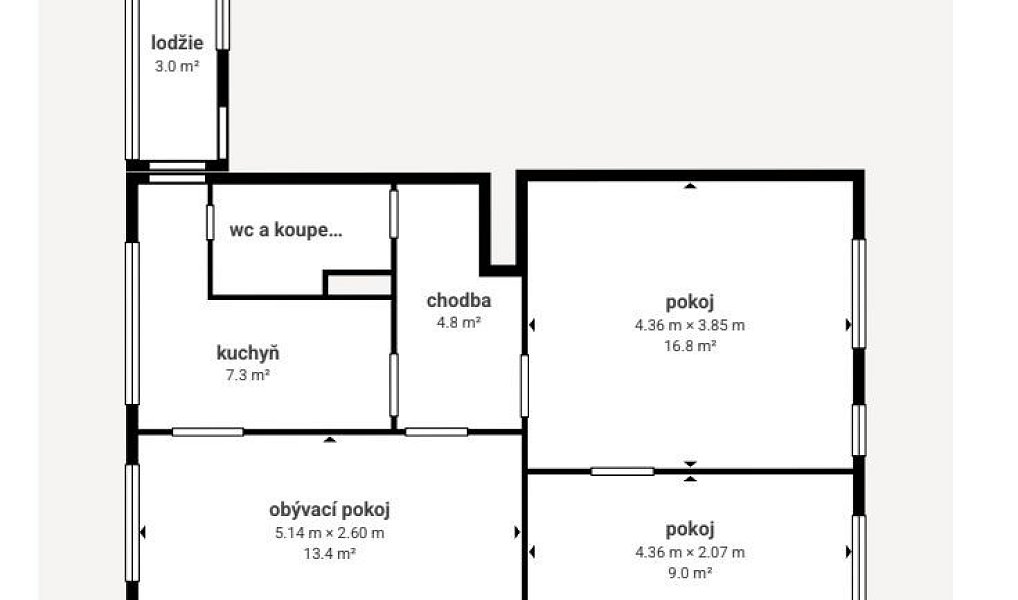 Prodej bytu 3+1 63 m², Pardubice – náhled fotky 14