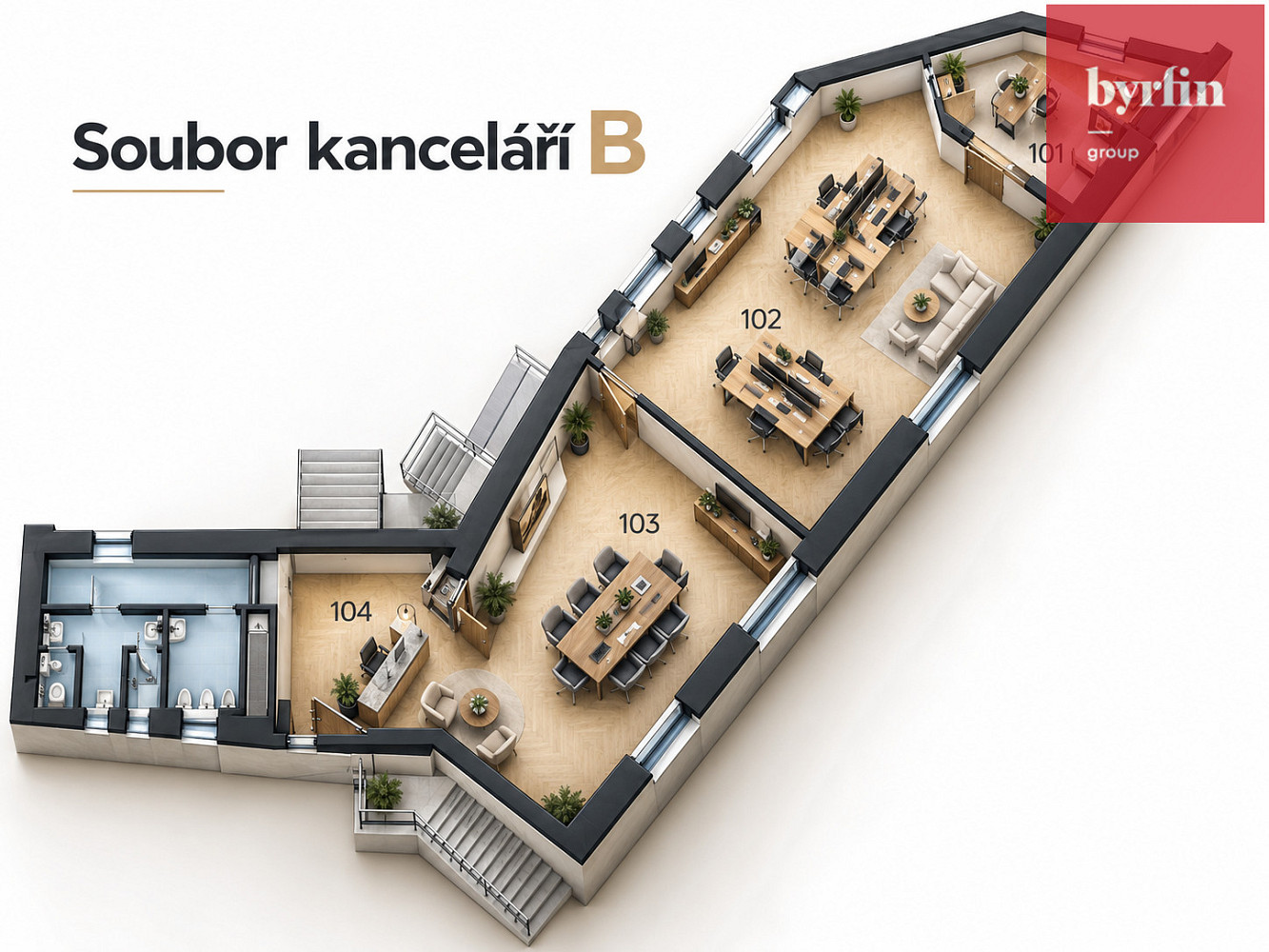 Pronájem kanceláře 135 m² – fotografie 2