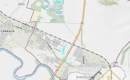 Prodej komerčního pozemku 11 909 m², 5. května, Dobroměřice, okres Louny