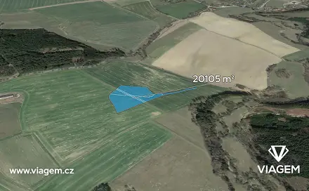 Prodej pole 13 403 m², Budislav, okres Tábor