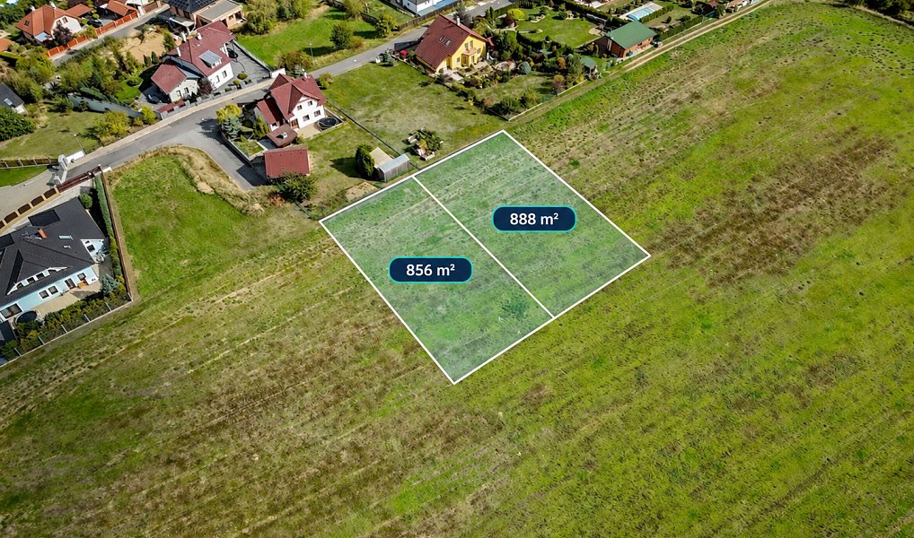 Prodej stavebního pozemku 856 m², Milín – náhled fotky 3
