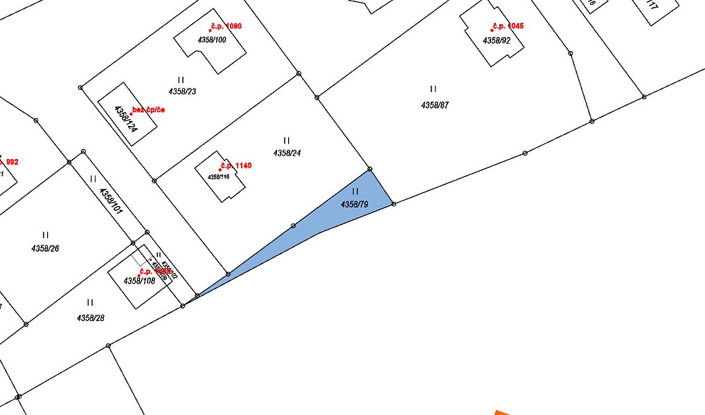 Prodej stavebního pozemku 64 m², Návsí – náhled fotky 2