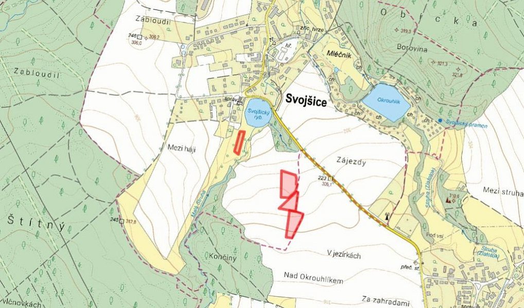 Prodej pole 4 801 m², Svojšice – náhled fotky 2