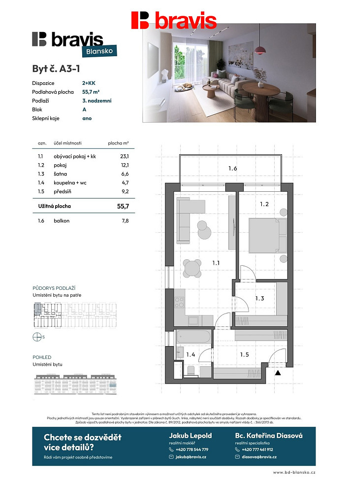 Prodej bytu 2+kk 56 m² — photo 5