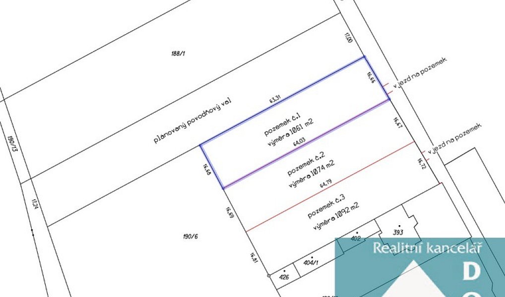 Prodej stavebního pozemku 1 061 m², Chropyně – náhled fotky 8