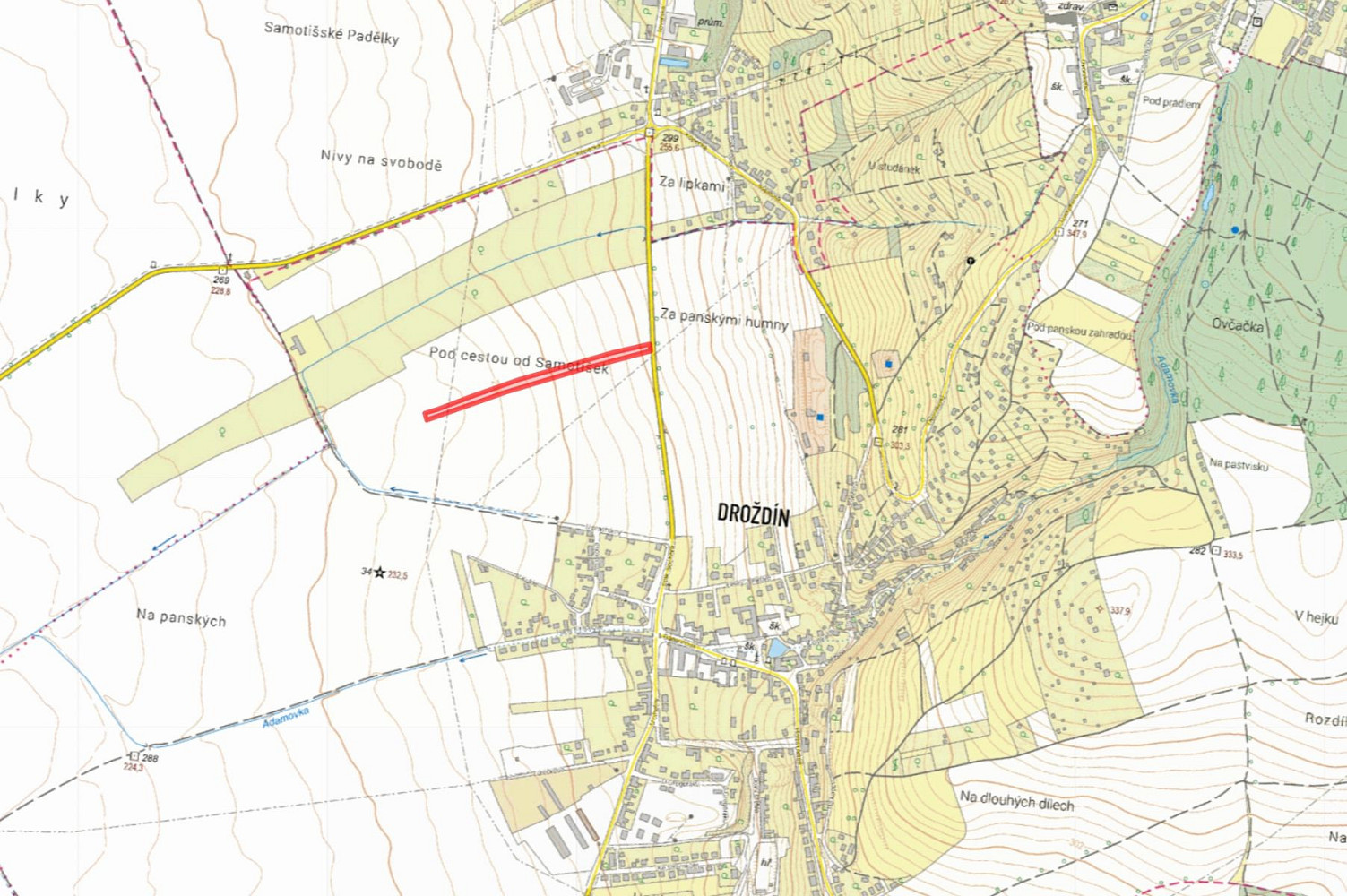 Prodej pole 7 535 m² – pohled 2