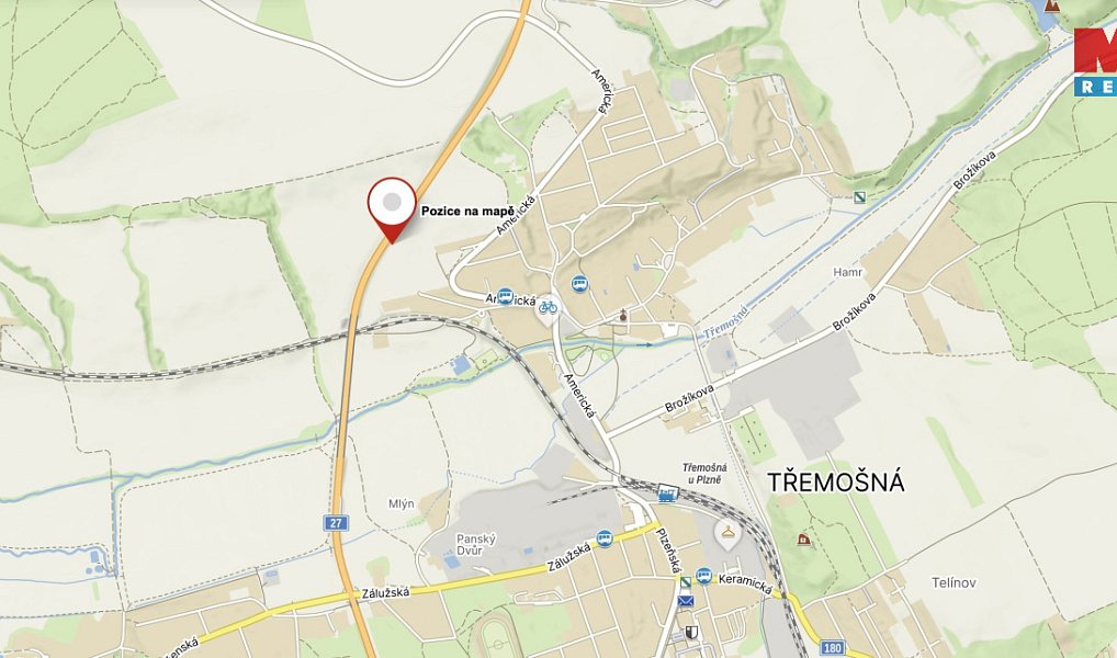 Prodej pole 1 372 m², Třemošná – náhled fotky 3