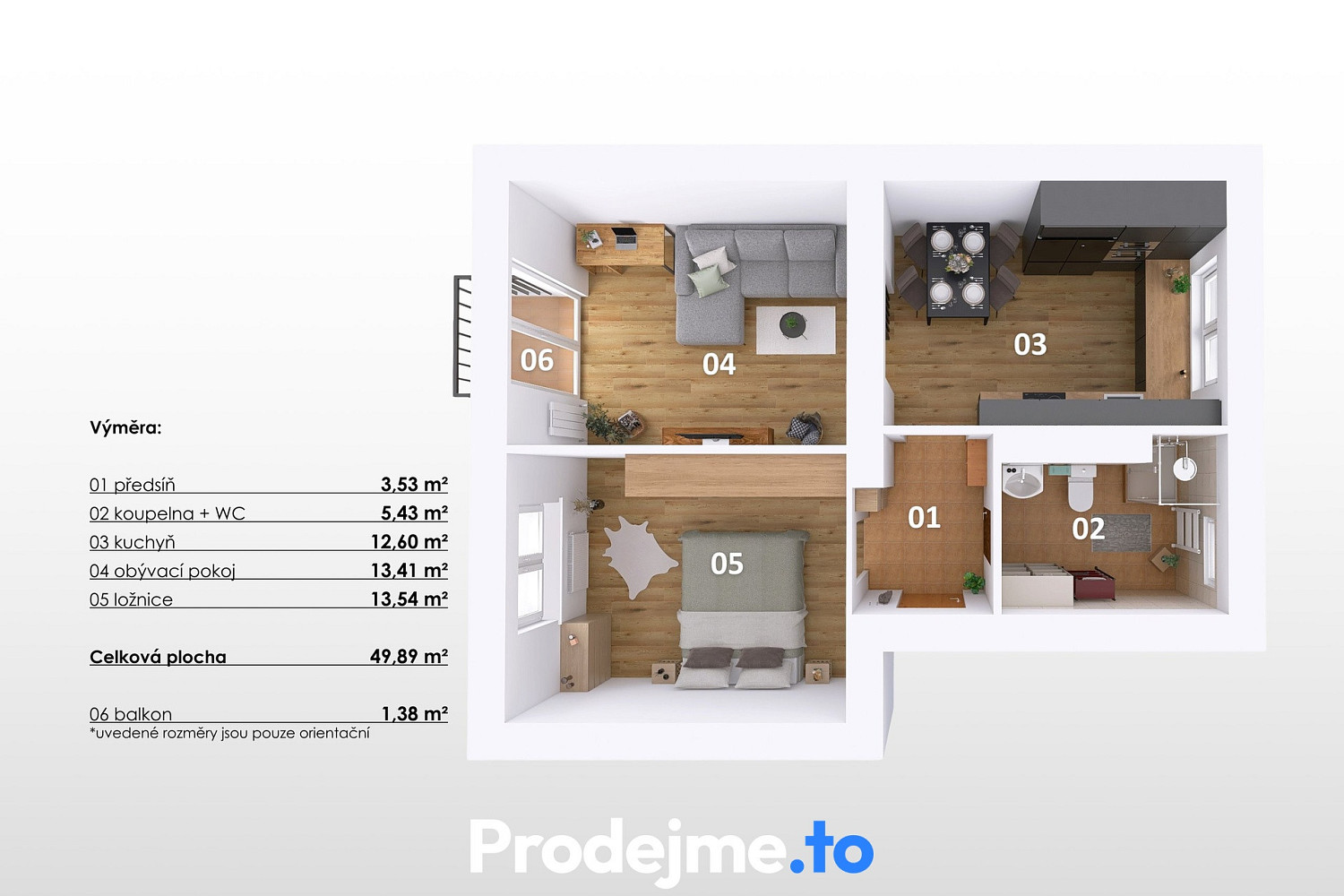 Prodej bytu 2+1 47 m² – fotografie 3