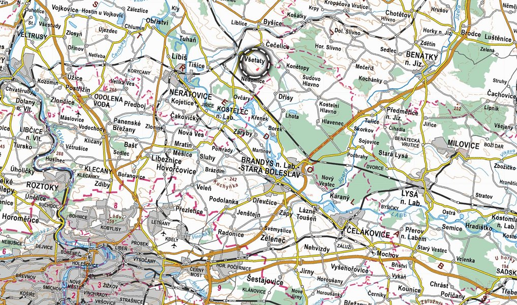 Prodej pole 2 875 m², Všetaty – náhled fotky 3
