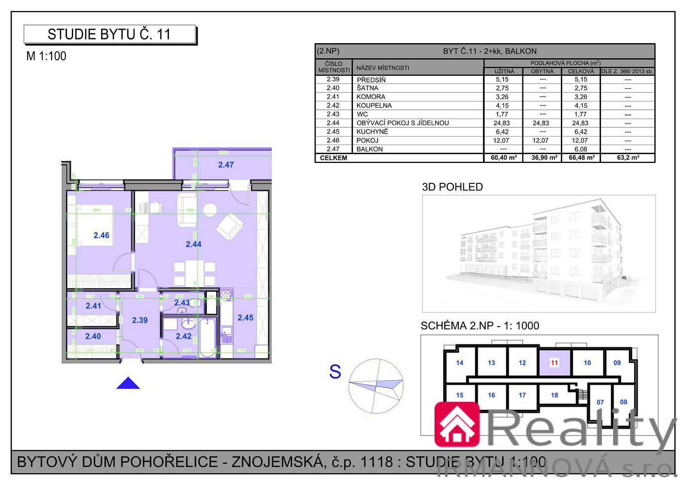 Prodej bytu 2+kk 66 m² – fotografie 5