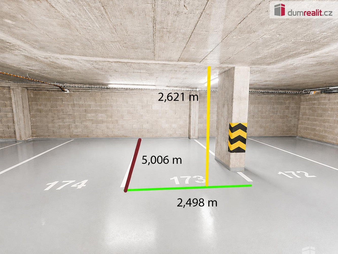 Parkovací stání, 13 m2, Praha 9 - Vysočany – fotografie 3