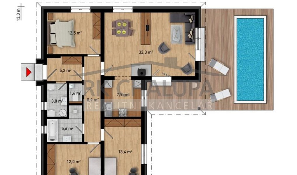 Prodej domu 104 m² s pozemkem 754 m², Hosín – náhled fotky 5