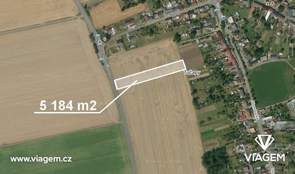 Prodej stavebního pozemku 5 184 m², Dub nad Moravou – náhled fotky 3