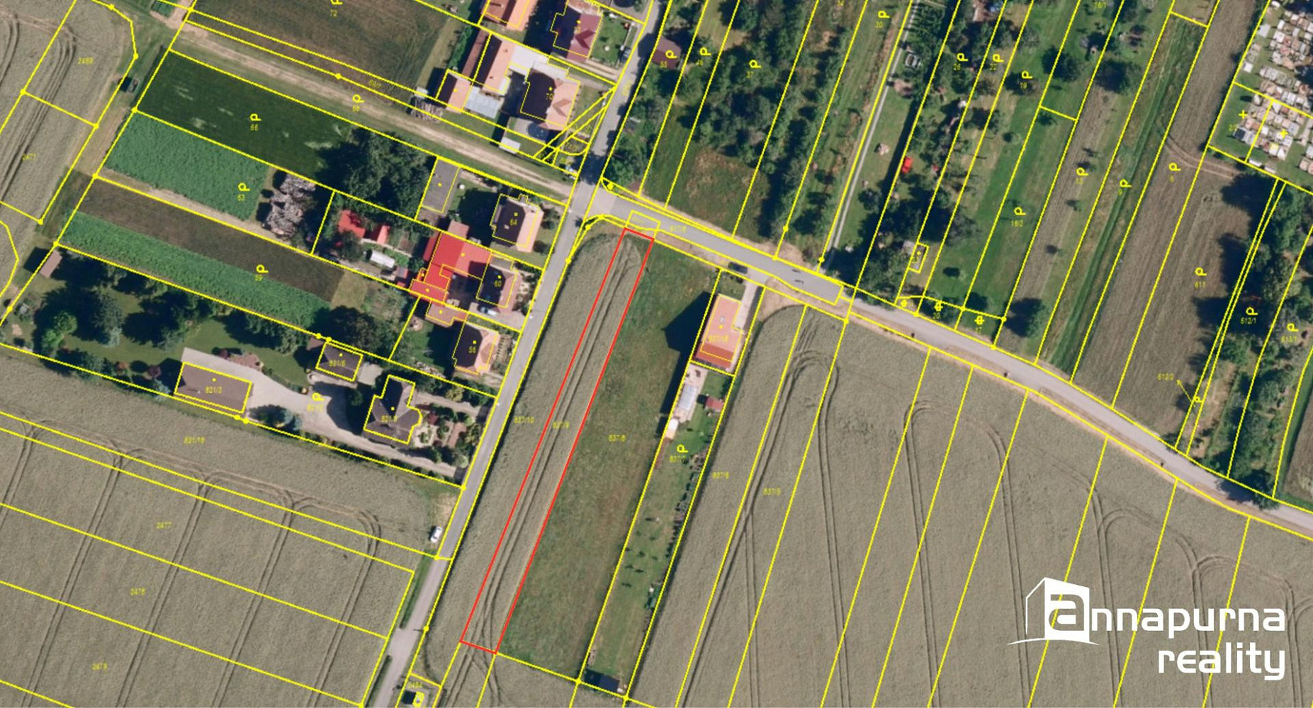 Prodej stavebního pozemku 996 m² – pohled 2
