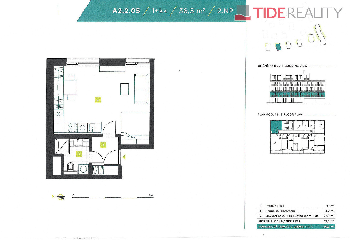Prodej bytu 1+kk 36 m² – fotografie 2