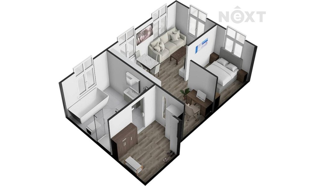 Prodej bytu 1+kk 37 m², Nová Bystřice – náhled fotky 24