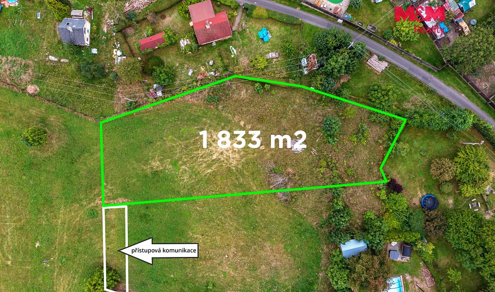 Prodej stavebního pozemku 1 899 m², Arnoltice – náhled fotky 2
