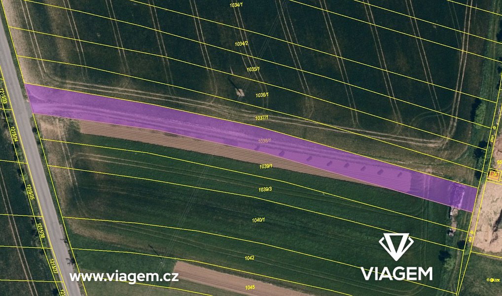 Prodej pole 1 286 m², Dobrkovice – náhled fotky 4
