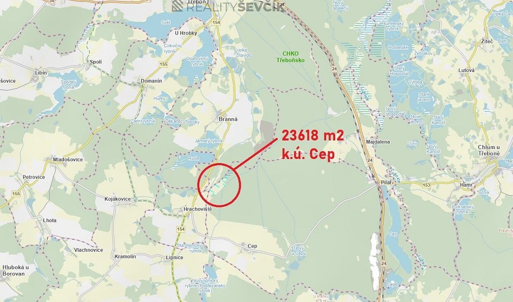 Prodej pole 23 618 m², Cep – náhled fotky 3