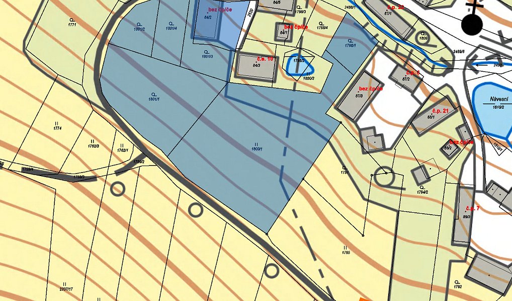Prodej stavebního pozemku 471 m², Chrášťany – náhled fotky 3